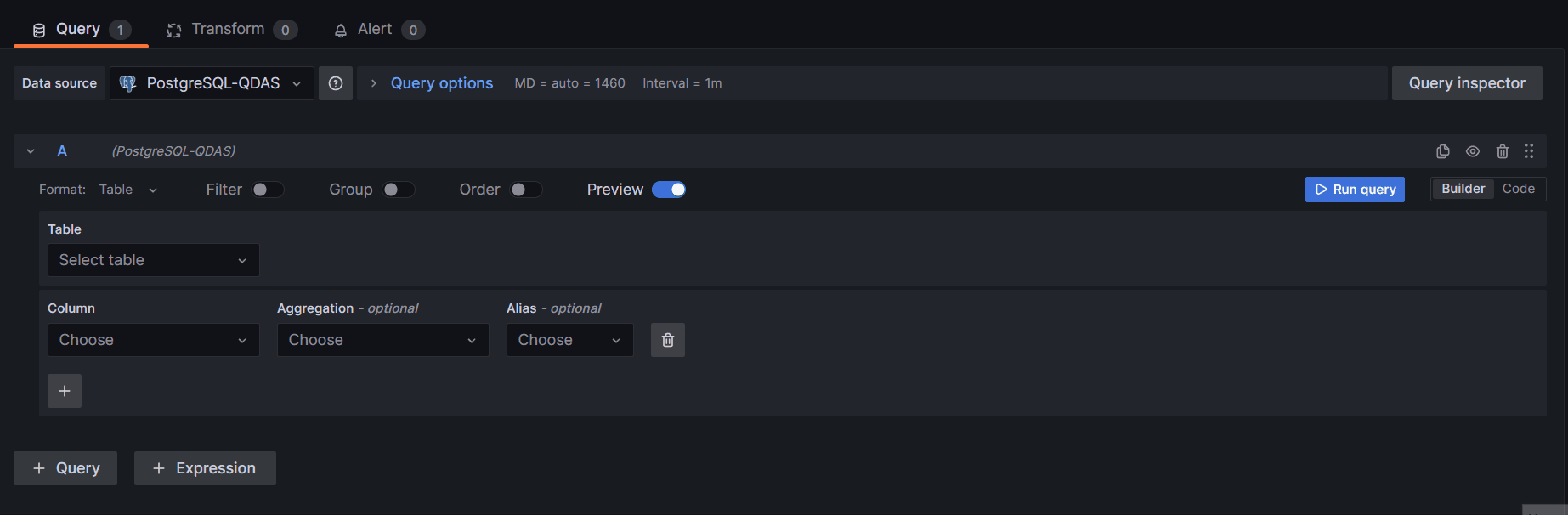 Select feature datasource
